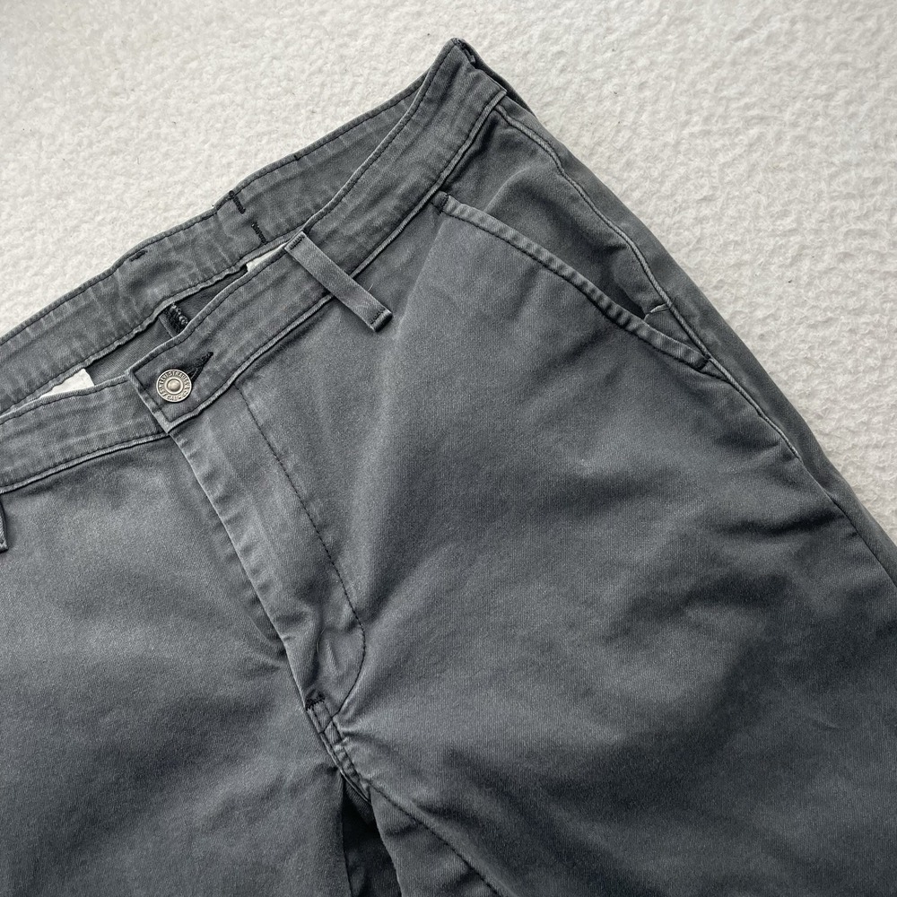 Levi's Chino Pants Mens 36x29 (Tag 36x30) Gray Stretch Gusset White Tab Workwear